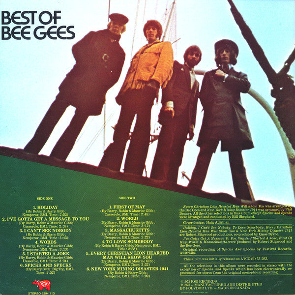 Bee Gees : Best Of Bee Gees (LP, Comp, RE)