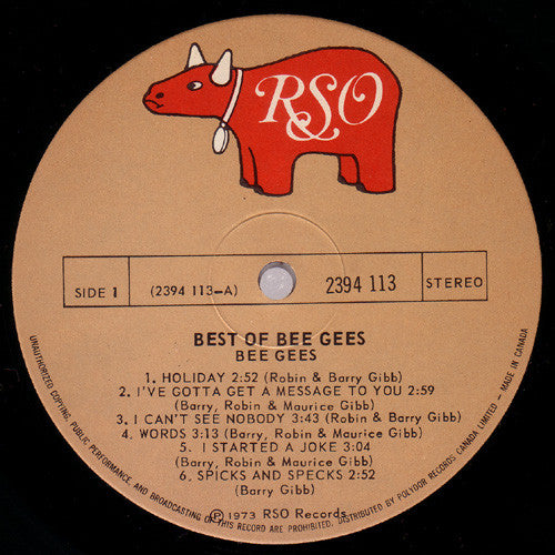 Bee Gees : Best Of Bee Gees (LP, Comp, RE)