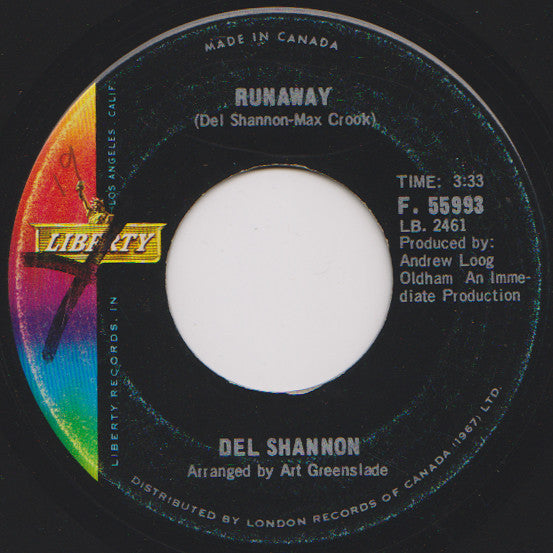 Buy Del Shannon : Runaway / He Cheated (7