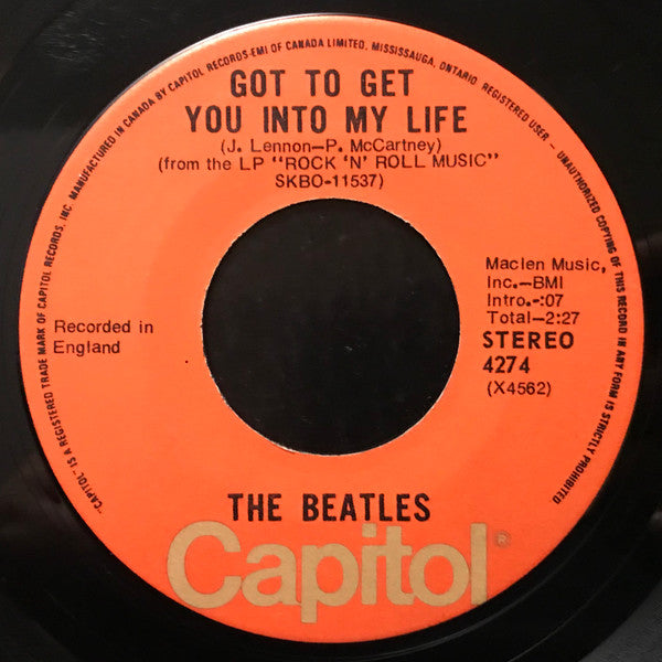 The Beatles : Got To Get You Into My Life (7", Single)