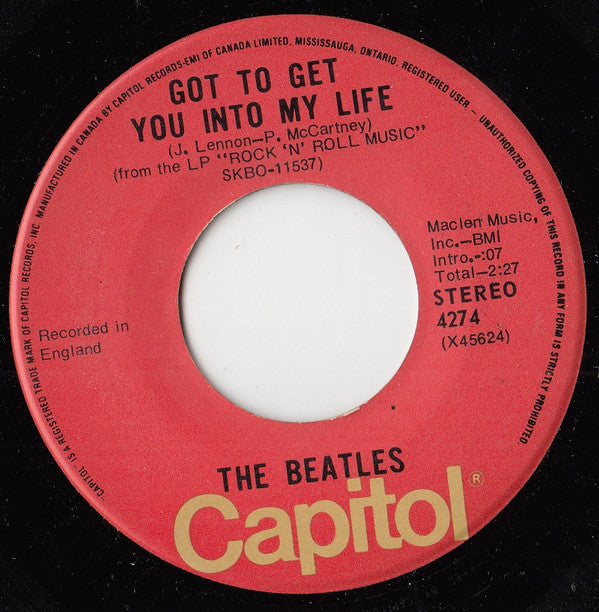 The Beatles : Got To Get You Into My Life (7", Single)