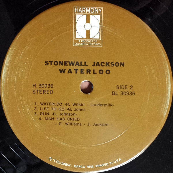 Stonewall Jackson : Waterloo (LP, Album, RE, San)