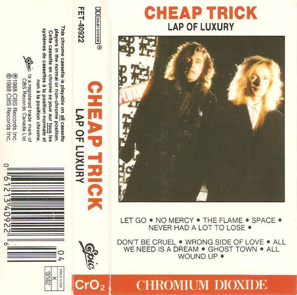 Cheap Trick : Lap Of Luxury (Cass, Album, CrO)