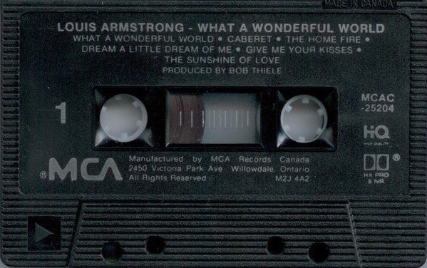 Louis Armstrong : What A Wonderful World (Cass, Album, RE, Dol)