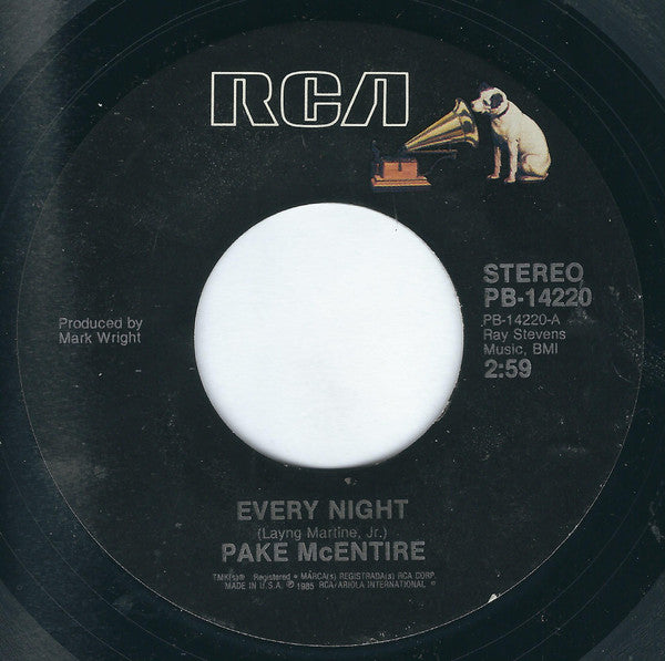 Pake McEntire : Every Night (7", Single, Styrene)