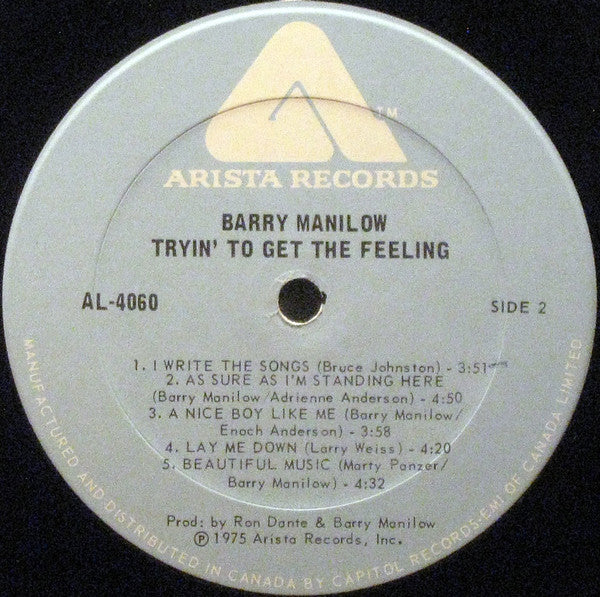 Barry Manilow : Tryin' To Get The Feeling (LP, Album)