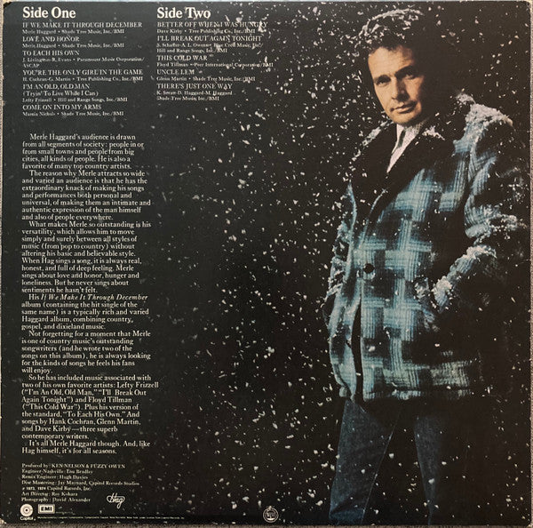 Merle Haggard And The Strangers (5) : If We Make It Through December (LP, Album, Club)