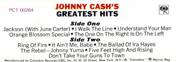 Johnny Cash : Greatest Hits Volume 1 (Cass, Comp, RE)