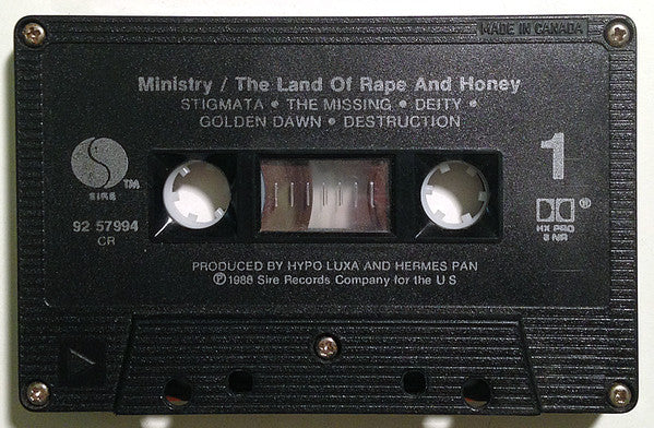 Ministry : The Land Of Rape And Honey (Cass, Album, CR,)