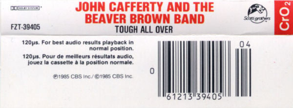 John Cafferty And The Beaver Brown Band : Tough All Over (Cass, Album, CrO)