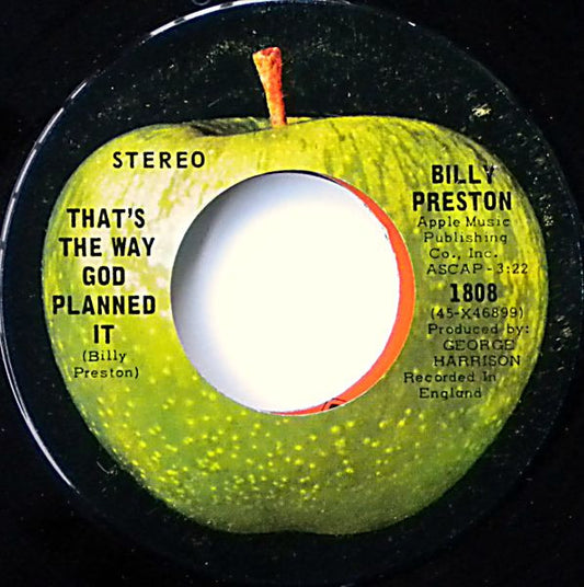 Billy Preston : That's The Way God Planned It (7", Single)