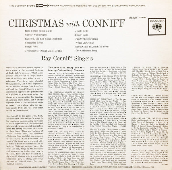 The Ray Conniff Singers* : Christmas With Conniff (LP, RE)