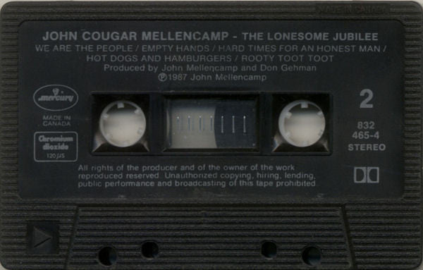John Cougar Mellencamp : The Lonesome Jubilee (Cass, Album, CrO)