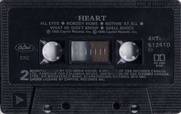 Heart : Heart (Cass, Album, Club, ►'s)