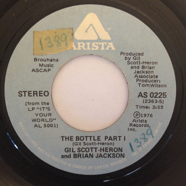 Gil Scott-Heron / Brian Jackson* : The Bottle (7")