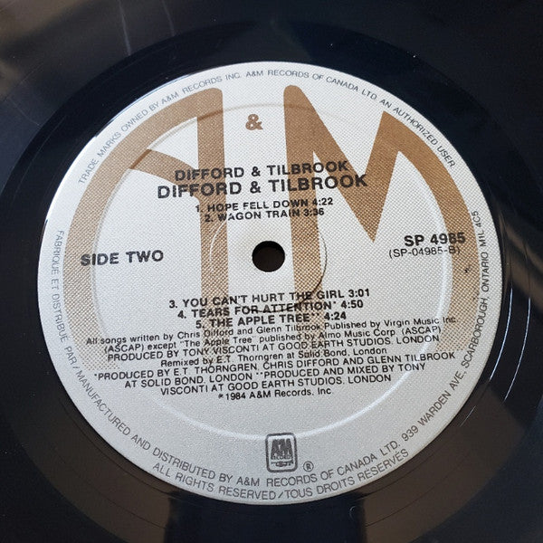 Difford & Tilbrook : Difford & Tilbrook (LP, Album)