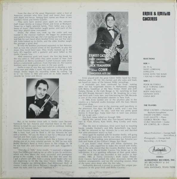 Ernie* & Emilio Caceres : Ernie & Emilio Caceres (LP, Album)
