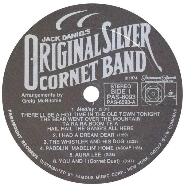 Jack Daniel's Original Silver Cornet Band* : In Concert: A Musical Selection To Lift The Spirits (LP)