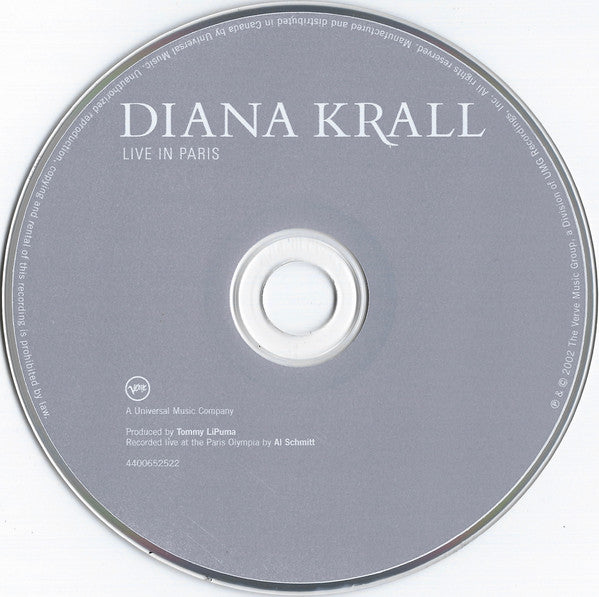 Diana Krall : Live In Paris (CD, Album)