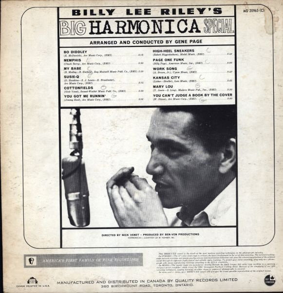 Billy Lee Riley : Big Harmonica Special (LP, Mono)