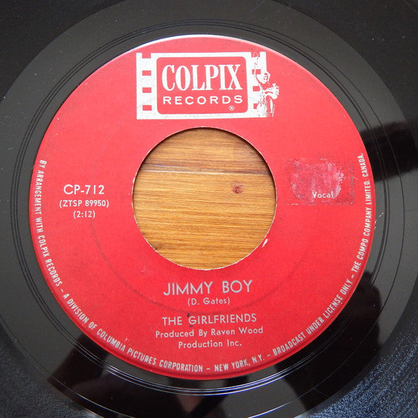 The Girlfriends : My One And Only Jimmy Boy (7")