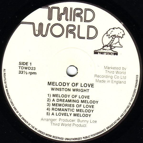 Winston Wright : Melody Of Love (LP, Album)
