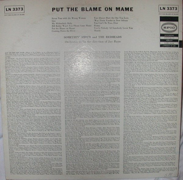 Somethin' Smith & The Redheads : Put The Blame On Mame (LP, Album)