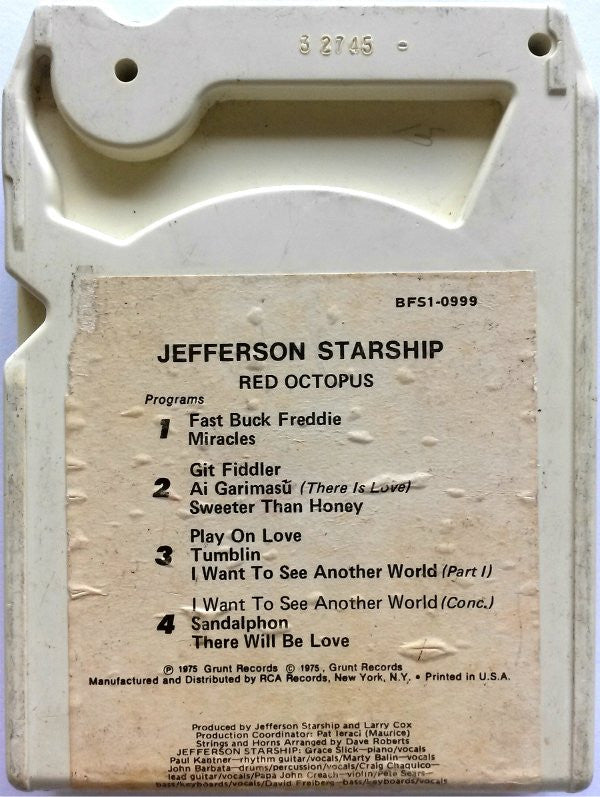 Jefferson Starship : Red Octopus (8-Trk, Album)