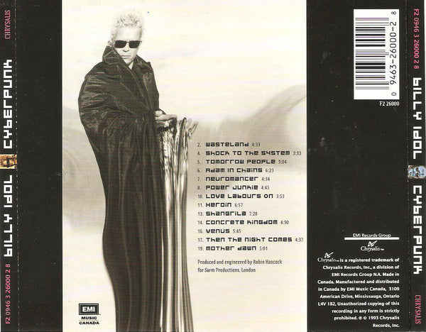 Billy Idol : Cyberpunk (CD, Album, RE)