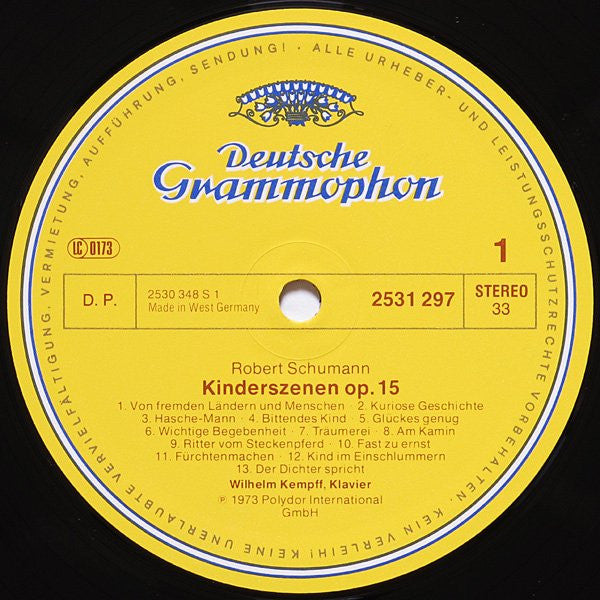 Robert Schumann, Wilhelm Kempff : Kinderszenen / Arabeske ∙ Novellette ∙ Vogel Als Prophet ∙ Drei Romanzen (LP, Comp)