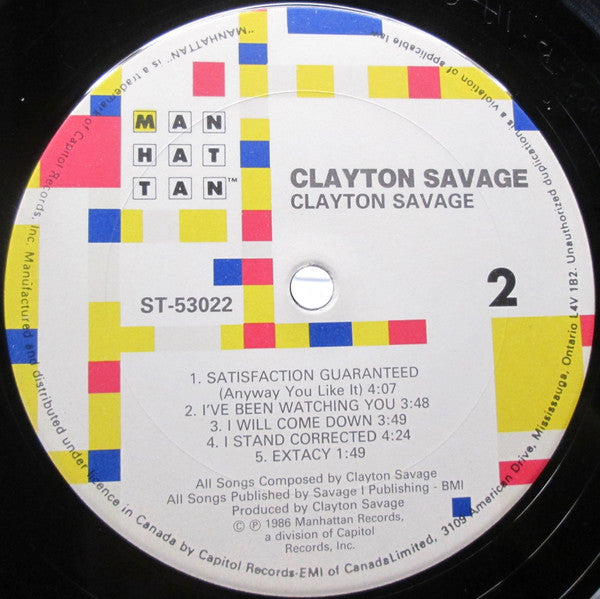 Clayton Savage : Clayton Savage (LP, Album)