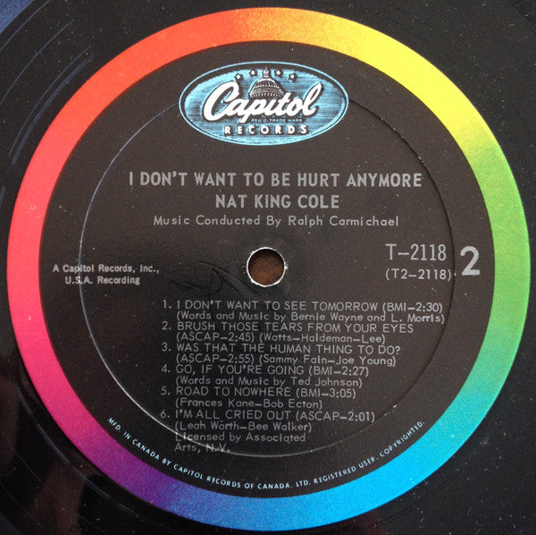 Nat King Cole : I Don't Want To Be Hurt Anymore (LP, Album, Mono)