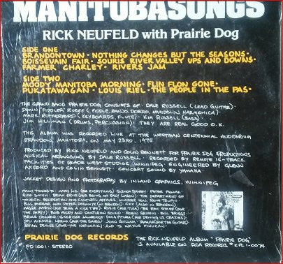Rick Neufeld with Prairie Dog* : Manitobasongs (LP, Album)