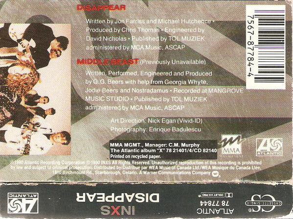 INXS : Disappear (Cass, Single, Dol)