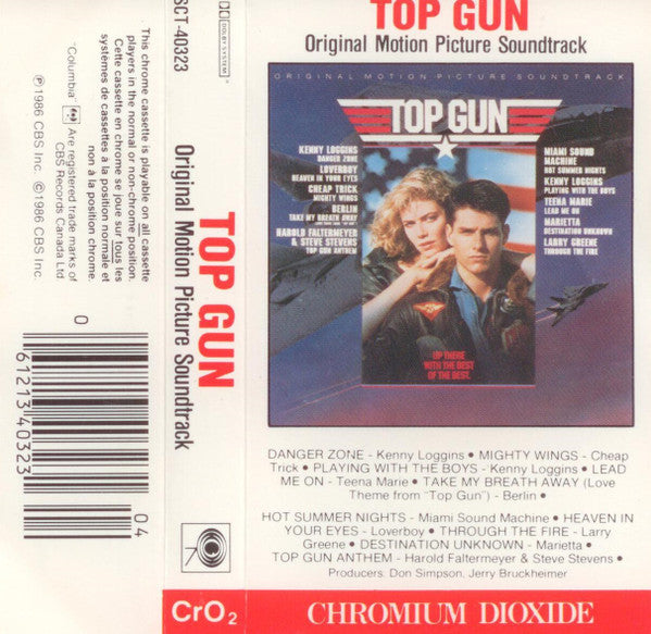 Various : Top Gun (Original Motion Picture Soundtrack) (Cass, Album, CrO)