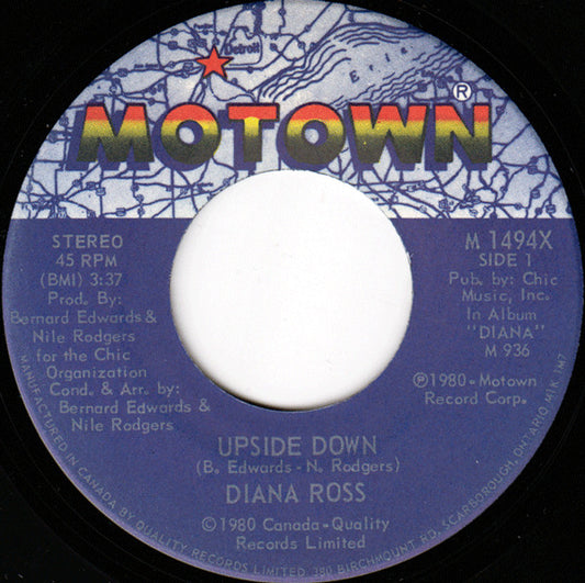 Diana Ross : Upside Down (7", Single)