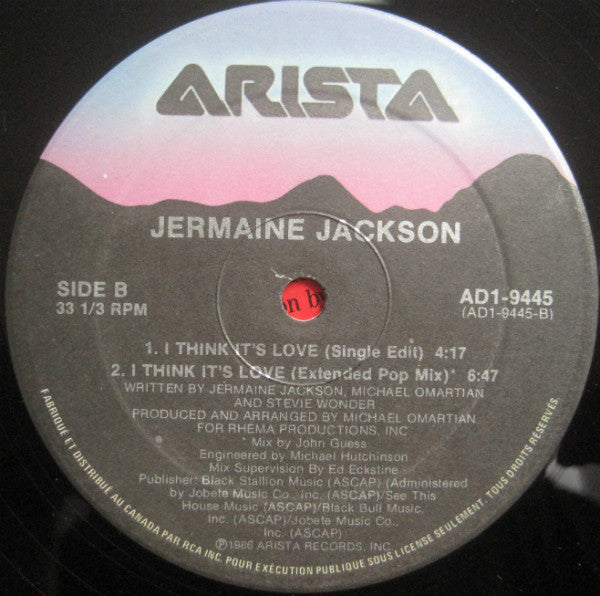 Jermaine Jackson : I Think It's Love (12")