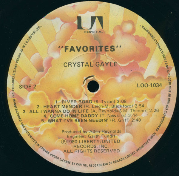 Crystal Gayle : Favorites (LP, Comp)