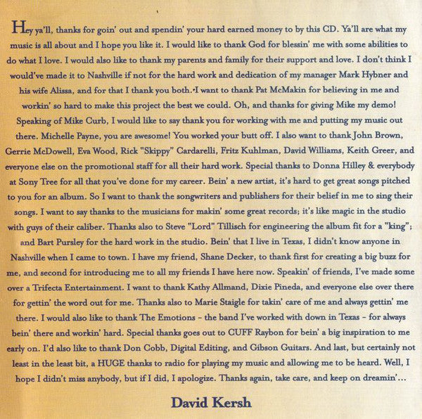 David Kersh : Goodnight Sweetheart (HDCD, Album)