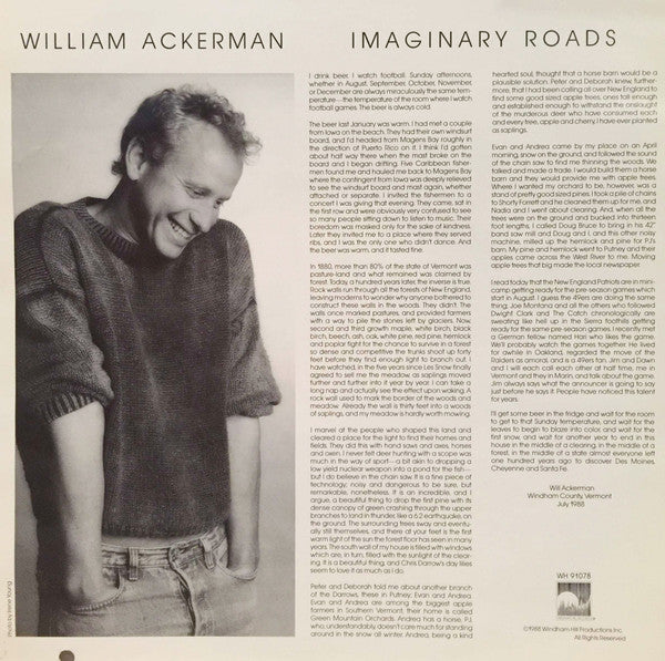 William Ackerman : Imaginary Roads (LP, Album)