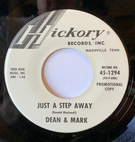 Dean & Mark : Just A Step Away / A Fallen Star (7", Single, Promo)