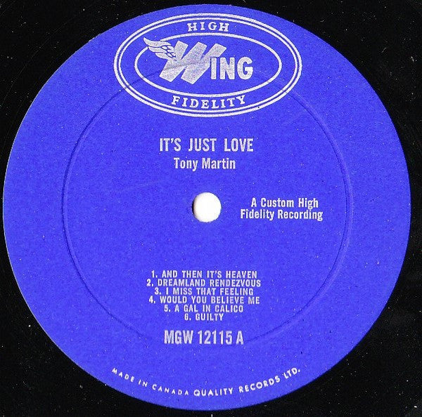 Tony Martin (3) : It's Just Love (LP, Comp, Mono)