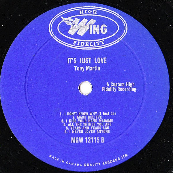 Tony Martin (3) : It's Just Love (LP, Comp, Mono)