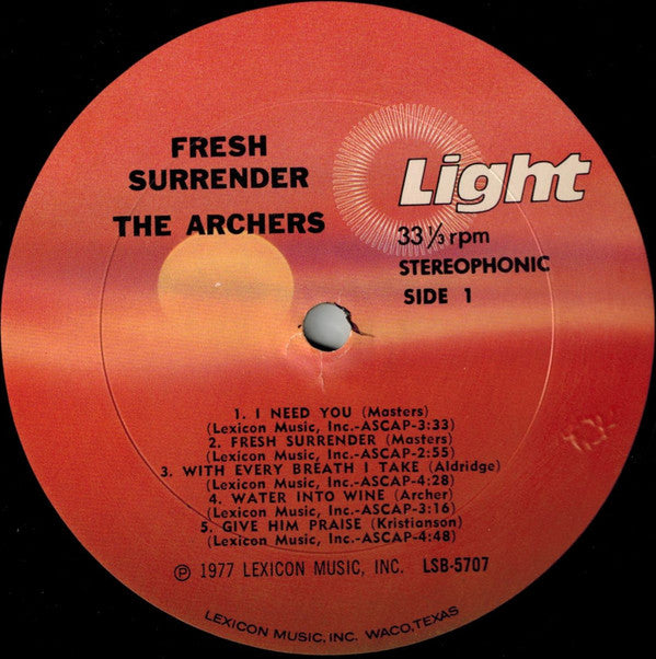 The Archers – Fresh Surrender (1977) popular Light Records CD reissue brand new