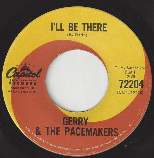 Gerry & The Pacemakers : I'll Be There (7", Single)