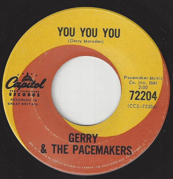 Gerry & The Pacemakers : I'll Be There (7", Single)