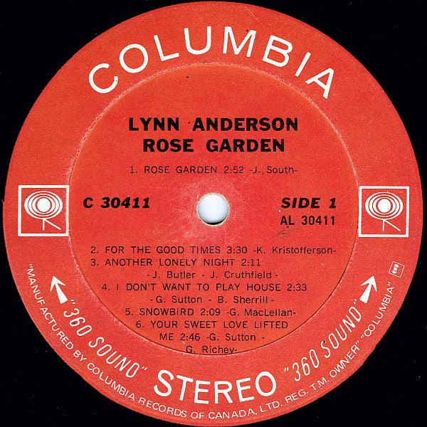 Lynn Anderson : Rose Garden (LP, Album)