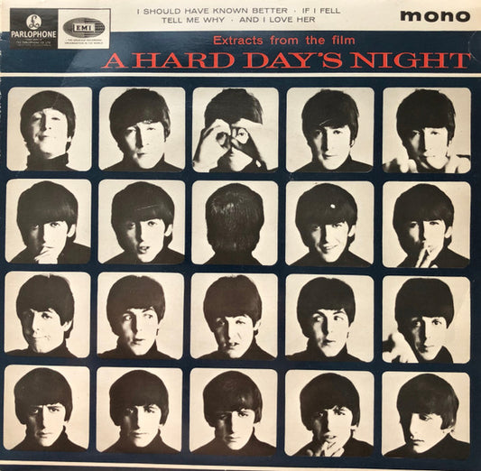 The Beatles : Extracts From The Film A Hard Day's Night (7", EP, Mono, RP)