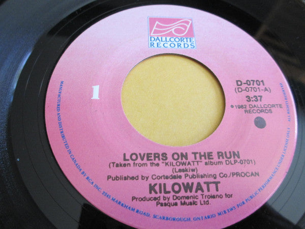 Kilowatt (3) : Lovers On The Run (7", Single)