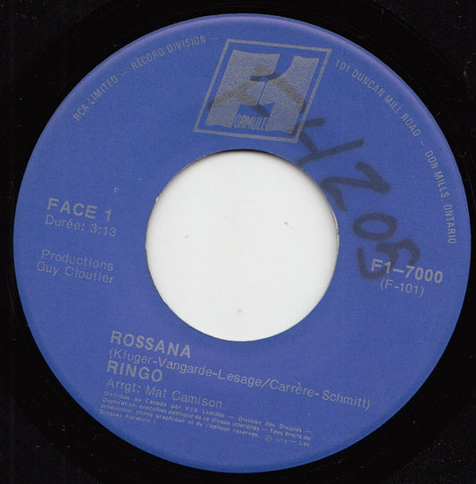 Ringo (6) : Rossana (7")